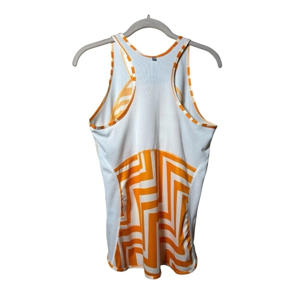 Nike Orange and White Dri-Fit Tank Top
